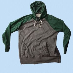 American Eagle Outfitters Green and Gray Hoodie